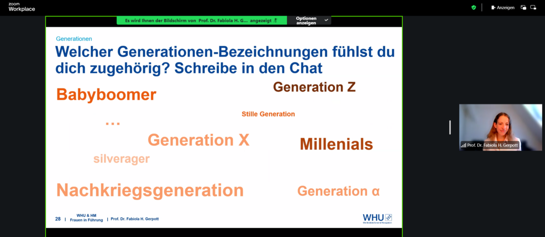 Prof. Fabiola H. Gerpott bei HMFF zu Mythen hinichtlich Generationenkonflikt