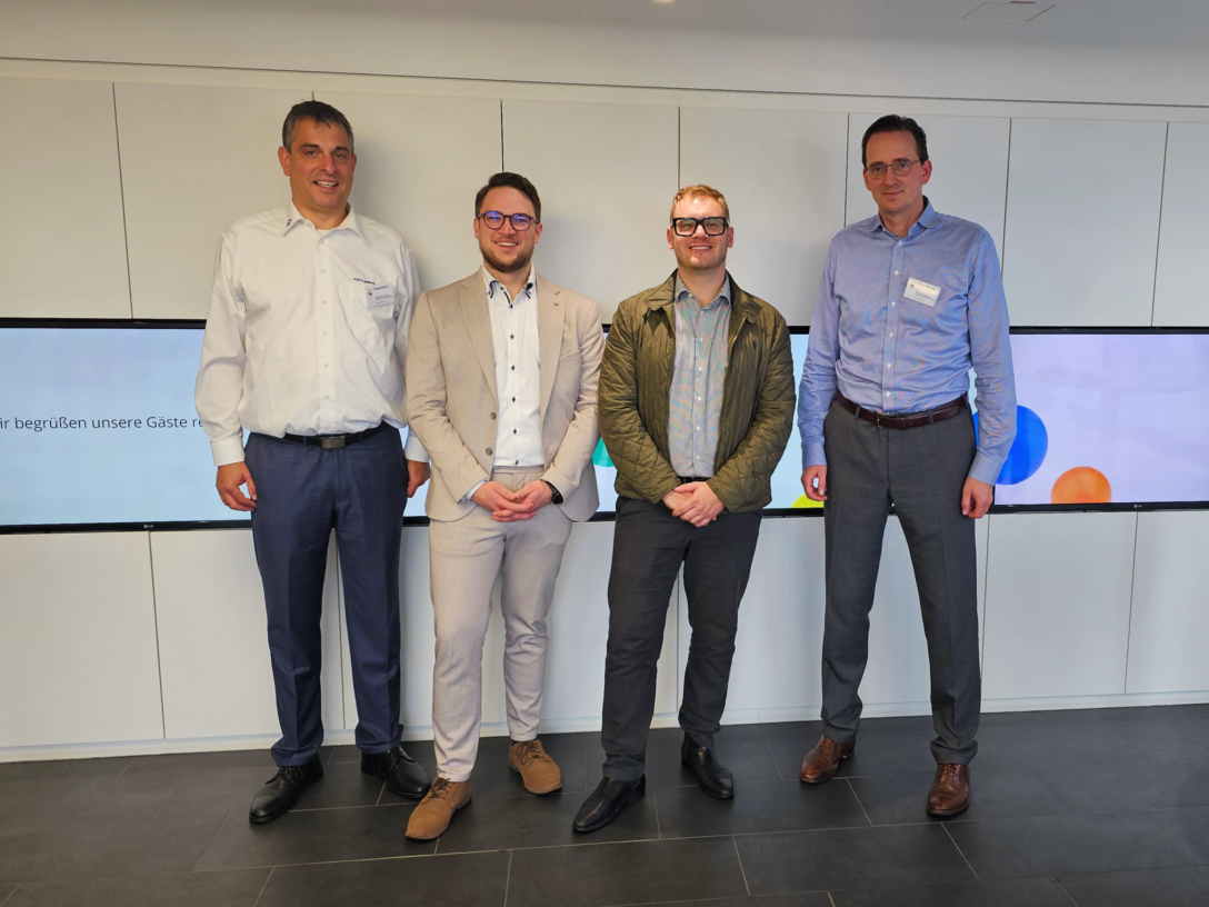Matthias Richter (Managing Director KGM), Julian Bolz und Florian Albinger (Wirtschaftsförderung Region Fulda GmbH), Christian Braun (Geschäftsführer KGM).