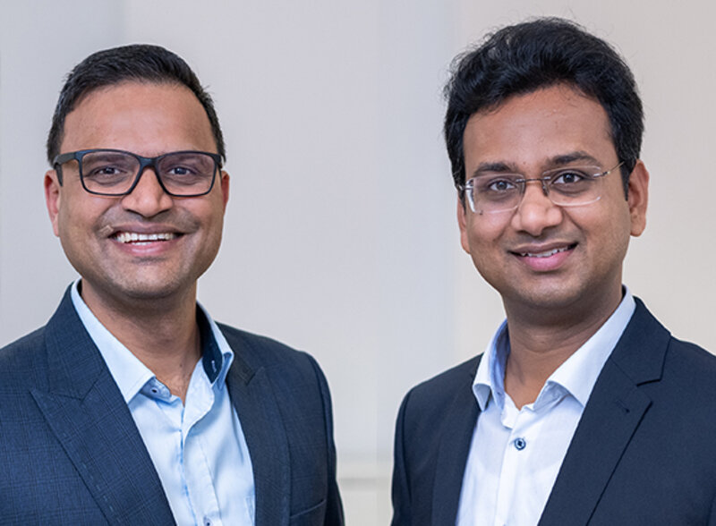 Wollen die Welt nachhaltiger machen, Suhas Patel und Rahul Prajapat (von links).