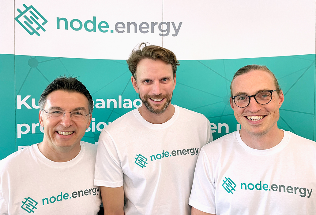 Gründer/Geschäftsführer (v.l.n.r. Michael Blichmann, Matthias Karger, Lars Rinn)  von node.energy GmbH